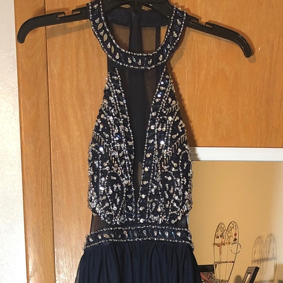 Navy blue prom dress - Picture 2 of 4